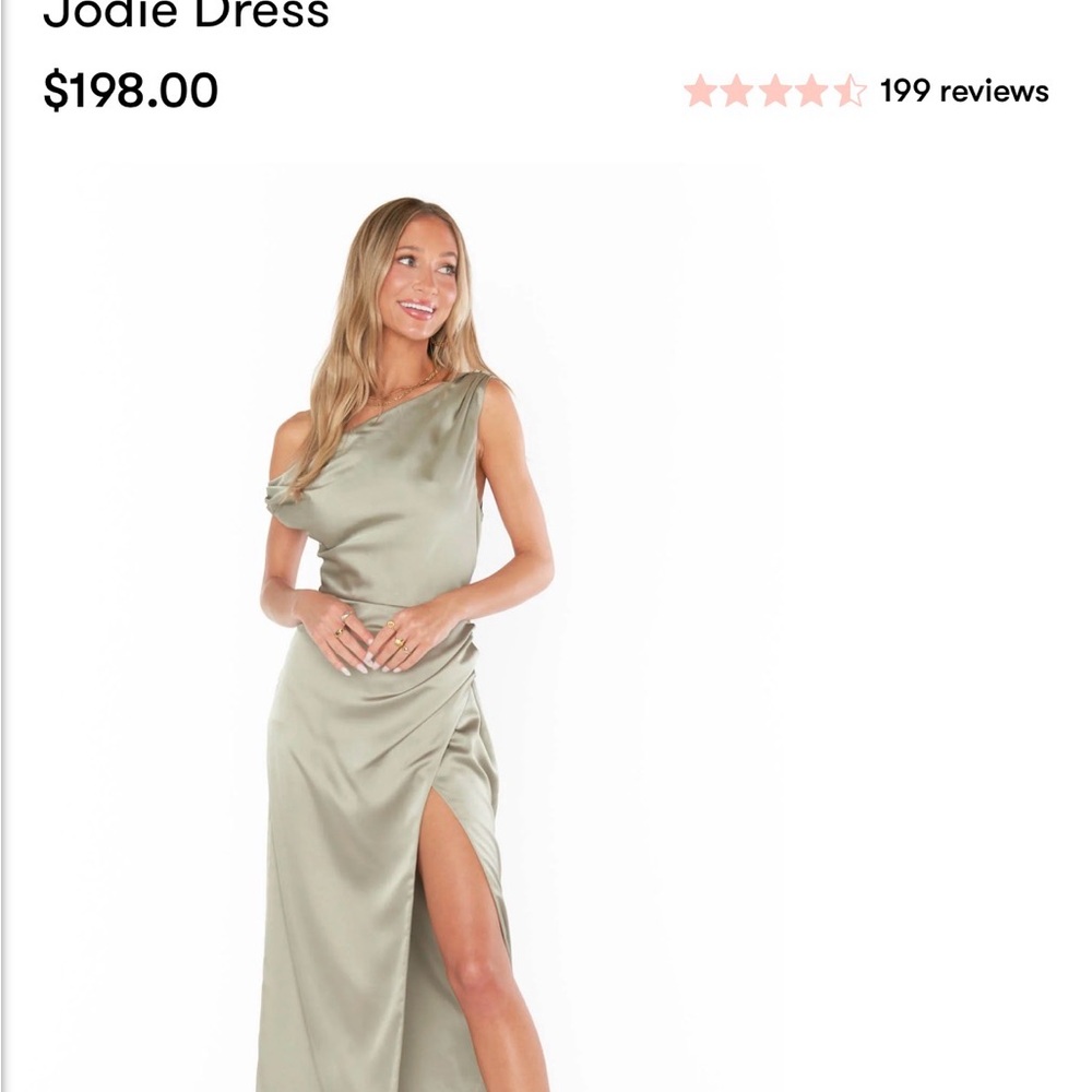 Show Me Your MuMu Jodie Moss Green Luxe Satin Dress